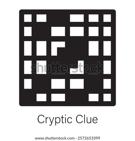 Download filled style icon of cryptic clue