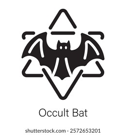 Download filled style icon of occult bat