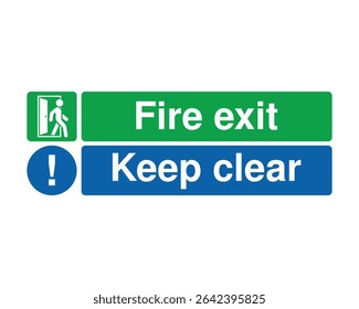 Download Fire Exit Keep Clear Sign – Printable Safety Notice for Emergency Pathways and Evacuation Routes