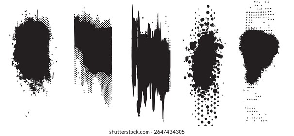 Download Five Free Black Ink Splatter Textures.