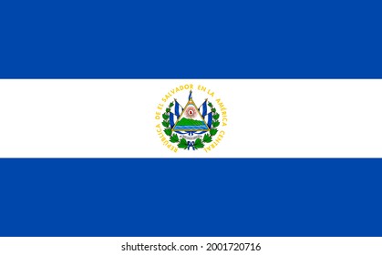 Descarga de la bandera de El Salvador Vector de ilustración nacional