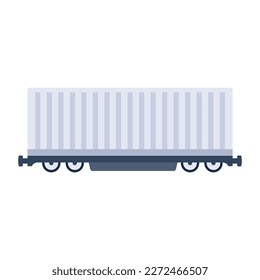 Download flat design of cargo train 