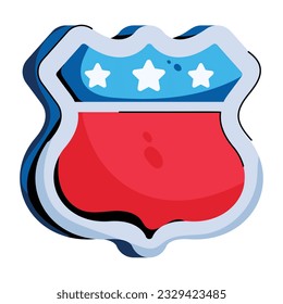 Download flat icon of american shield 