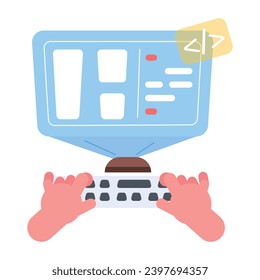 Descargar icono plano de codificación de la barra de herramientas 