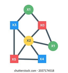 Download flat icon of binary tree infographic, editable visual