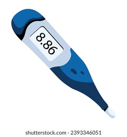 Descargar icono plano del termómetro digital 