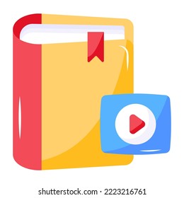 Download flat icon of e book 