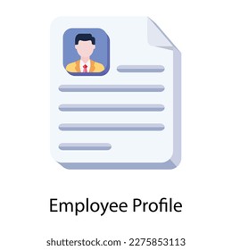 Download flat icon of employee profile 
