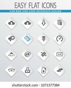 Download flat icon set for web sites and user interface