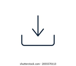 Descargar icono plano. Señales de línea delgada para el logotipo de diseño, tarjeta de visita, etc. Símbolo de esquema único de alta calidad para diseño web o aplicación móvil. Pictograma del contorno de la firma.