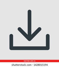 Download flat icon, vector illustration on gray background