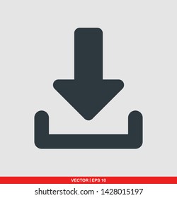 Download flat icon, vector illustration on gray background