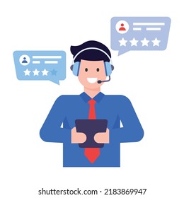 Download flat illustration of customer support 