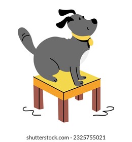 Descargar ilustración plana de la tabla de perros 