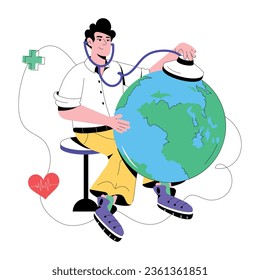 Download flat illustration of health day 