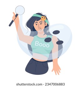 Download flat illustration of spooky costume  