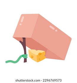 Download flat sticker of box trap 