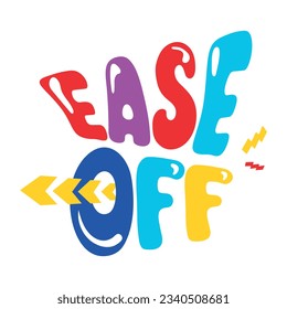 Download flat sticker of ease off 