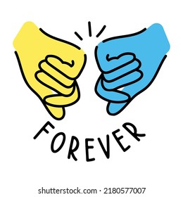 Download flat sticker of friends forever 