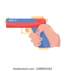 Descargar la pegatina plana de la pistola 