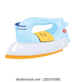 Download flat sticker icon of iron 