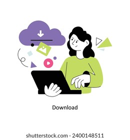 Descargue la ilustración del vector de diseño de estilo plano. Ilustración de acciones