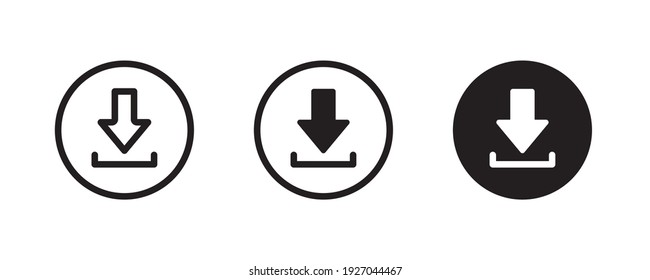 Download flat vector icon. install symbol. Download icon. Upload button. Load symbol. Modern, simple flat vector illustration