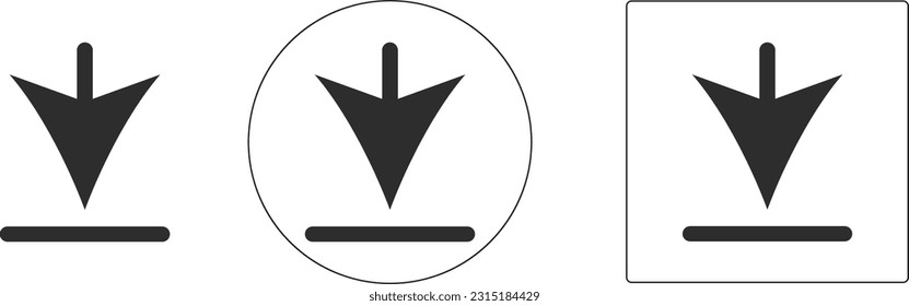 Descargar icono de vector plano. símbolo de instalación. Icono de descarga. símbolo. Ilustración vectorial plana moderna y simple
