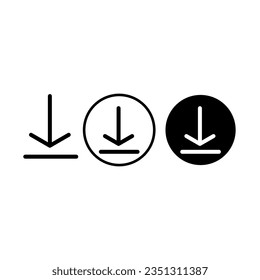 Download flat vector icon. install symbol. Download icon. Upload button. Load symbol. Modern, simple flat,line vector illustration isolated on white background,icon set.