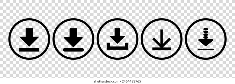 Icono de Vector plano de Descarga. instalar símbolo. Descarga. Cargar Botón. Cargar símbolo. Moderna, simple Ilustración vectorial plana. icono de Descarga redonda. eps10.