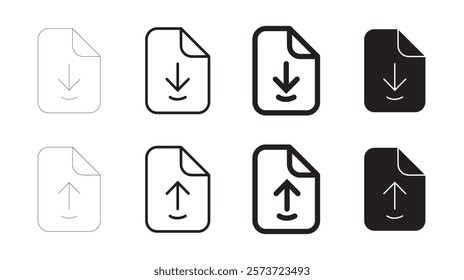 Download flat vector icon. Install and download symbol vector. Upload button flat style symbol. Web, ui ux. Illustration