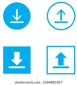 Download flat vector icon. install symbol. Download icon. Modern, simple flat vector illustration. Eps 10