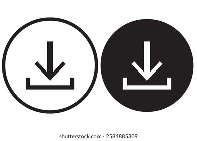 Download flat vector icon. install symbol. Download icon. Modern, simple flat vector illustration. Eps 10