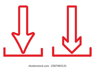 Download flat vector icon. install symbol. Download icon. Modern, simple flat vector illustration. Eps 10