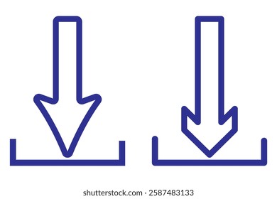 Download flat vector icon. install symbol. Download icon. Modern, simple flat vector illustration. Eps 10