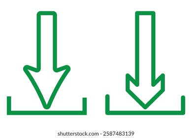 Download flat vector icon. install symbol. Download icon. Modern, simple flat vector illustration. Eps 10