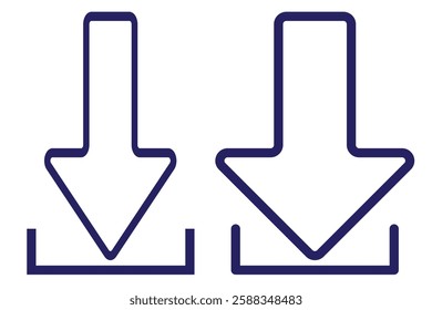 Download flat vector icon. install symbol. Download icon. Modern, simple flat vector illustration.