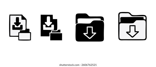 Download flat vector icon. install symbol. Download icon. Upload button. Load symbol. Modern, simple flat vector illustration
