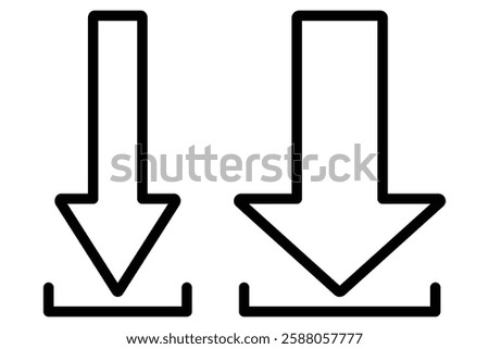 
Download flat vector icon. install symbol. Download arrow icon symbol. Modern, simple down load web flat vector illustration. 888
