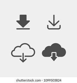 Download flat vector icons set