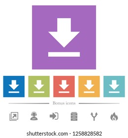 Download flat white icons in square backgrounds. 6 bonus icons included.