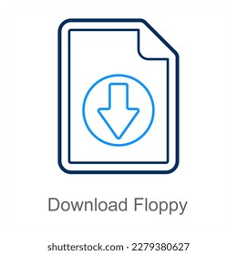 Download Floppy and disk icon concept
