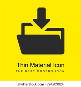 Download to Folder bright yellow material minimal icon or logo design