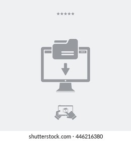 Download folder - Essential designer minimal icon