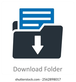 Download Folder and file icon concept