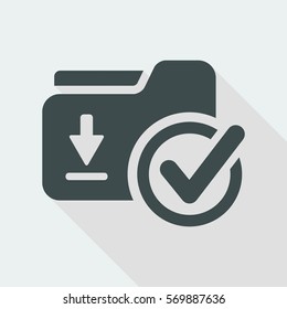 Download folder - Flat minimal icon