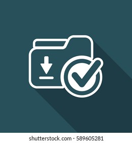 Download folder - Flat minimal icon