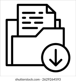 Elemento de icono de carpeta de Descarga para diseño