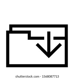 Download Folder Icon. File Storage