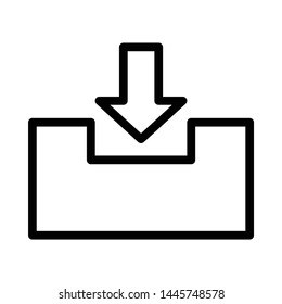 download folder icon. flat illustration of download folder vector icon for web, pattern, design, etc.